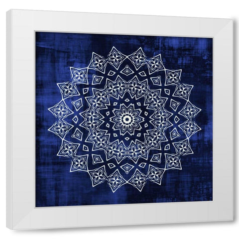 Indigo Mandala 2 White Modern Wood Framed Art Print by Allen, Kimberly