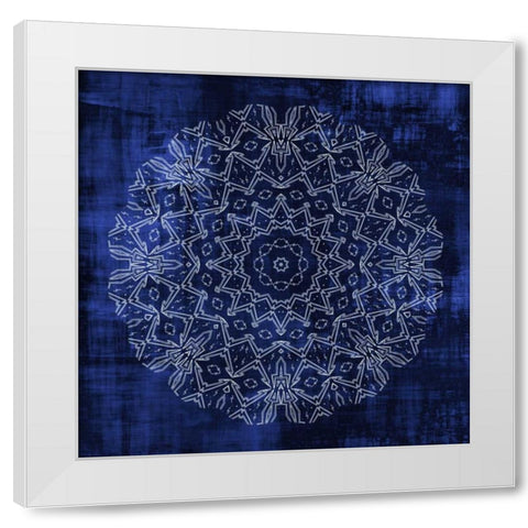 Indigo Mandala 3 White Modern Wood Framed Art Print by Allen, Kimberly