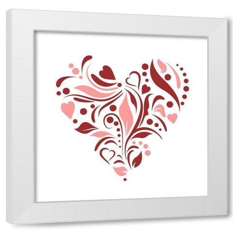 XOXO 2 White Modern Wood Framed Art Print by Kimberly, Allen
