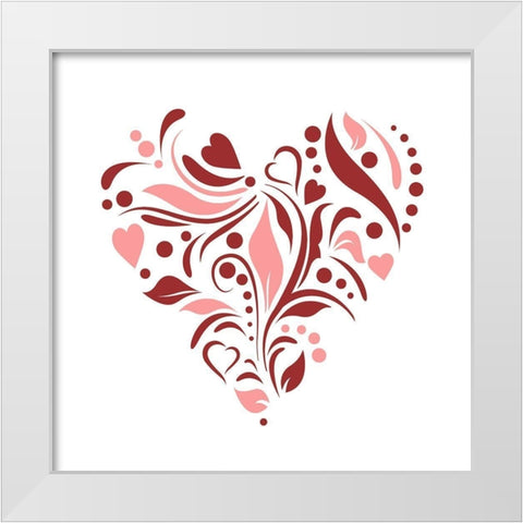 XOXO 2 White Modern Wood Framed Art Print by Kimberly, Allen