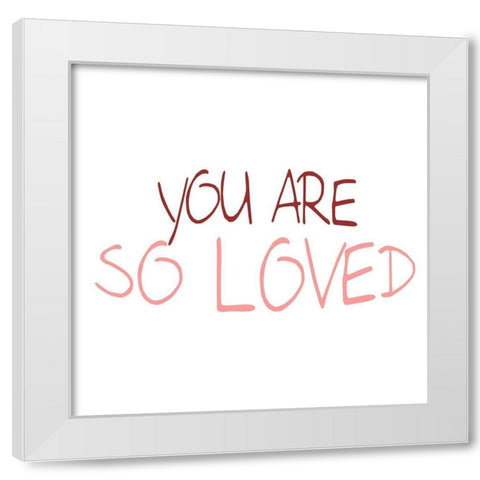 XOXO 3 White Modern Wood Framed Art Print by Kimberly, Allen