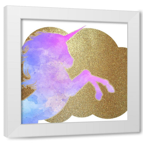 Little Unicorn 1 White Modern Wood Framed Art Print by Kimberly, Allen
