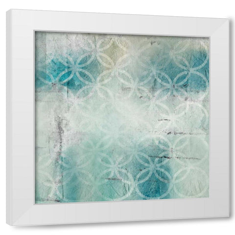 Teal Geo 2 White Modern Wood Framed Art Print by Allen, Kimberly