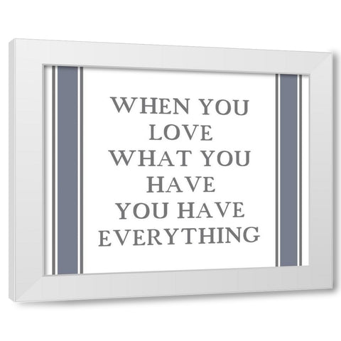Homebody 4 White Modern Wood Framed Art Print by Kimberly, Allen