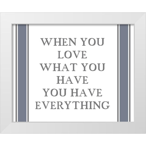 Homebody 4 White Modern Wood Framed Art Print by Kimberly, Allen