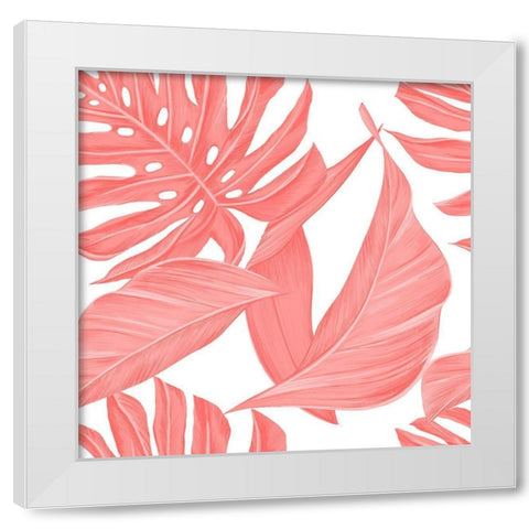 Tropic Coral 2 White Modern Wood Framed Art Print by Kimberly, Allen