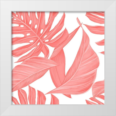 Tropic Coral 2 White Modern Wood Framed Art Print by Kimberly, Allen