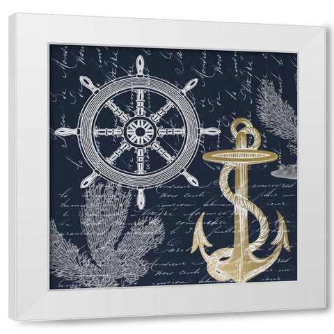 Sea Letters 2 White Modern Wood Framed Art Print by Kimberly, Allen