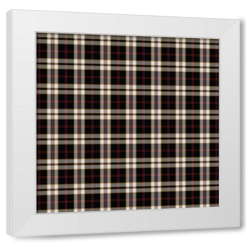 Colors of Fall Pattern White Modern Wood Framed Art Print by Kimberly, Allen