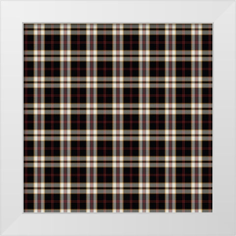 Colors of Fall Pattern White Modern Wood Framed Art Print by Kimberly, Allen