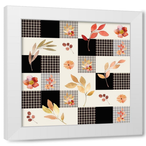 Colors of Fall White Modern Wood Framed Art Print by Kimberly, Allen