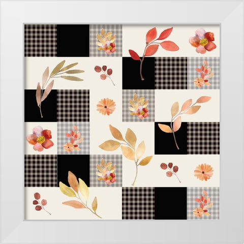 Colors of Fall White Modern Wood Framed Art Print by Kimberly, Allen