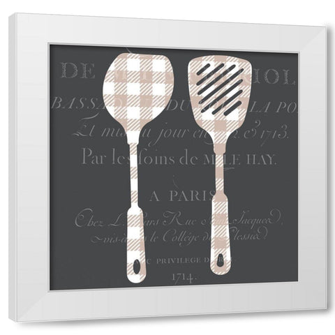 In the Kitchen 1 White Modern Wood Framed Art Print by Kimberly, Allen