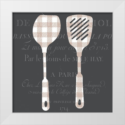 In the Kitchen 1 White Modern Wood Framed Art Print by Kimberly, Allen