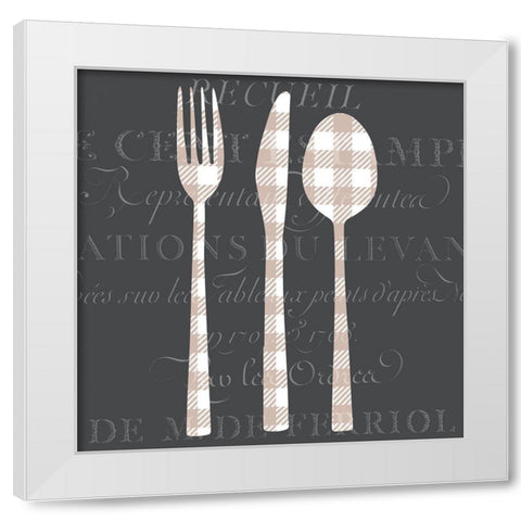 In the Kitchen 3 White Modern Wood Framed Art Print by Kimberly, Allen
