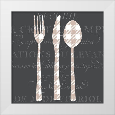 In the Kitchen 3 White Modern Wood Framed Art Print by Kimberly, Allen