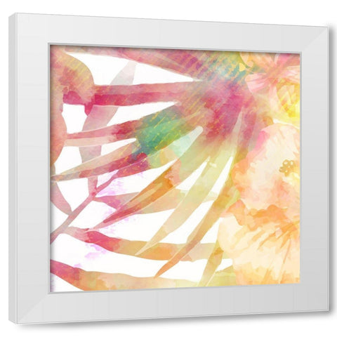 Tropical State 3 White Modern Wood Framed Art Print by Kimberly, Allen