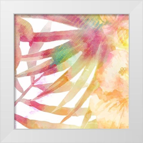 Tropical State 3 White Modern Wood Framed Art Print by Kimberly, Allen