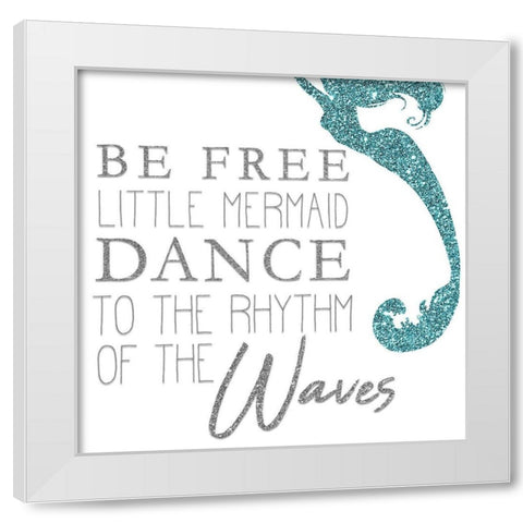 Mermaid Dreams 2 Silver White Modern Wood Framed Art Print by Kimberly, Allen