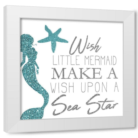 Mermaid Dreams 3 Silver White Modern Wood Framed Art Print by Kimberly, Allen