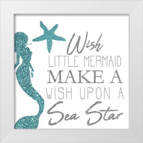 Mermaid Dreams 3 Silver White Modern Wood Framed Art Print by Kimberly, Allen
