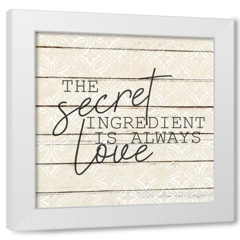 Secret Ingredient Squared White Modern Wood Framed Art Print by Kimberly, Allen