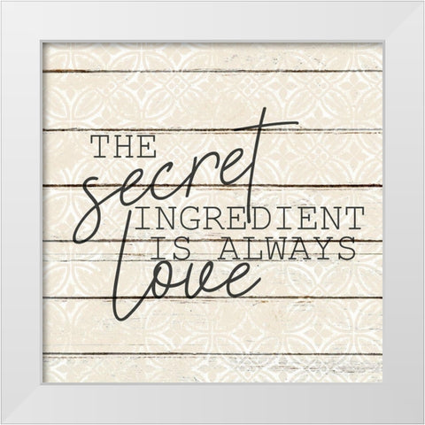Secret Ingredient Squared White Modern Wood Framed Art Print by Kimberly, Allen