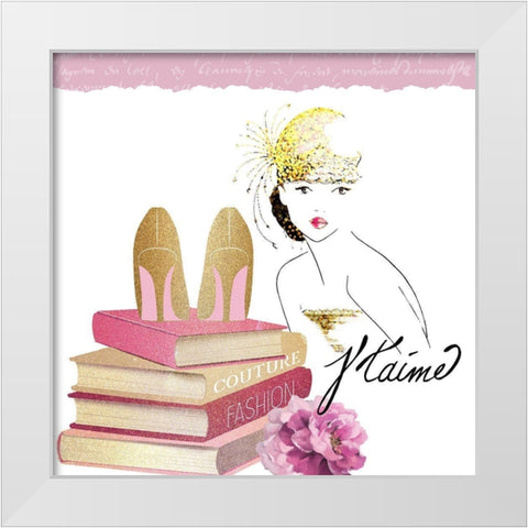 Paris Scents 7 White Modern Wood Framed Art Print by Kimberly, Allen