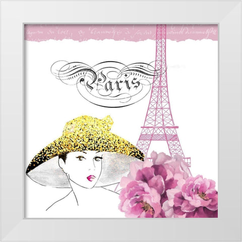 Paris Scents 9 White Modern Wood Framed Art Print by Kimberly, Allen