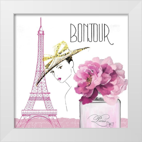 Paris Scents 8 White Modern Wood Framed Art Print by Kimberly, Allen
