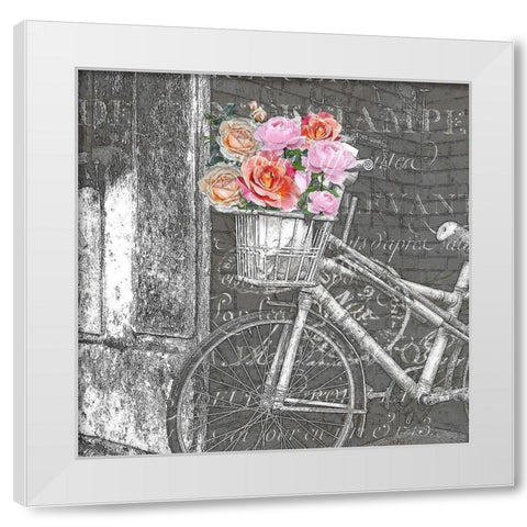 Paris Blooms 2 White Modern Wood Framed Art Print by Kimberly, Allen
