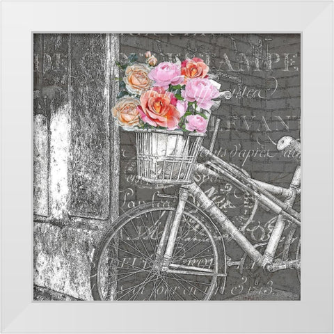 Paris Blooms 2 White Modern Wood Framed Art Print by Kimberly, Allen