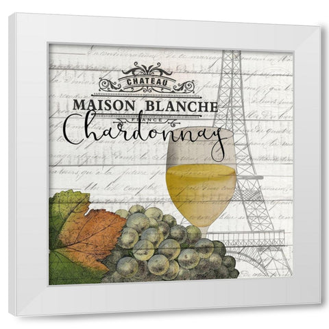 Vino Paris 2 White Modern Wood Framed Art Print by Kimberly, Allen