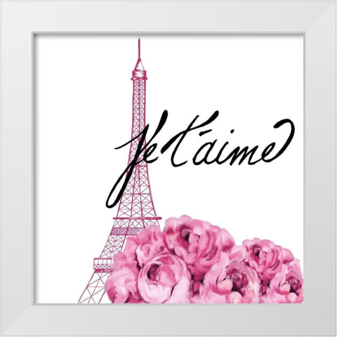 Perfume Floral 2 White Modern Wood Framed Art Print by Kimberly, Allen