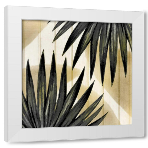 Tropical Leaves Golden 2 White Modern Wood Framed Art Print by Allen, Kimberly