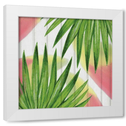 Tropical  Leaves 1 White Modern Wood Framed Art Print by Allen, Kimberly
