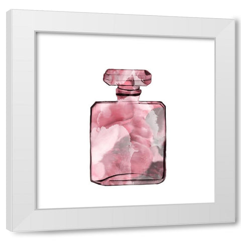 Stilletto Perfume 1 White Modern Wood Framed Art Print by Kimberly, Allen