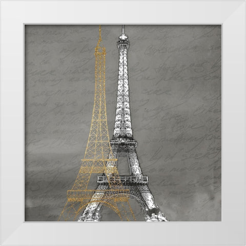 Mon Amour 1 White Modern Wood Framed Art Print by Kimberly, Allen