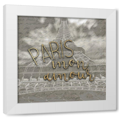 Mon Amour 2 White Modern Wood Framed Art Print by Kimberly, Allen