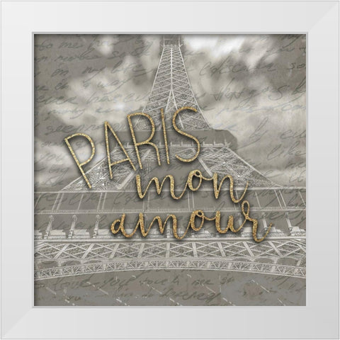 Mon Amour 2 White Modern Wood Framed Art Print by Kimberly, Allen