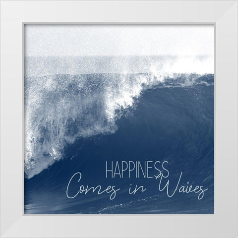 Against the Waves 2 White Modern Wood Framed Art Print by Kimberly, Allen