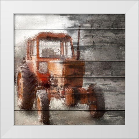 Olde Red White Modern Wood Framed Art Print by Kimberly, Allen