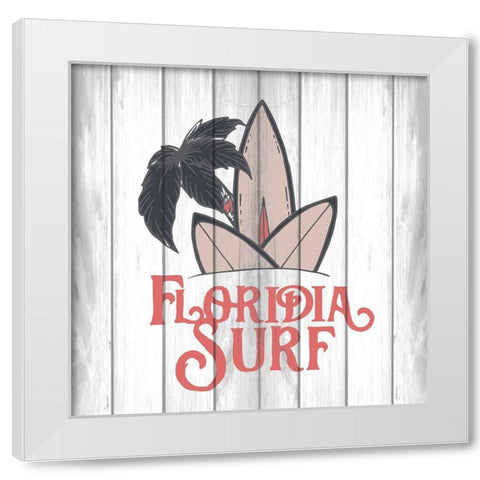 Floridia Surf White Modern Wood Framed Art Print by Kimberly, Allen