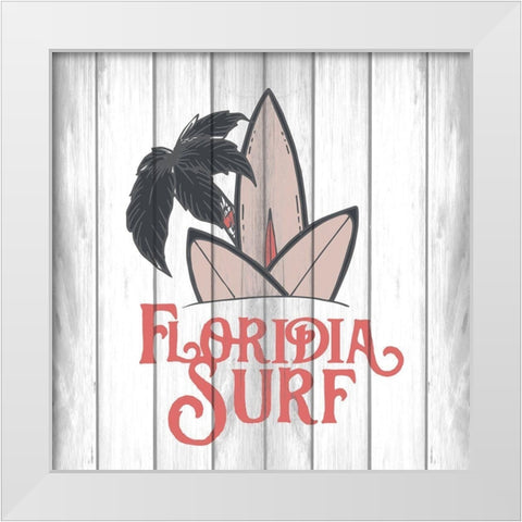 Floridia Surf White Modern Wood Framed Art Print by Kimberly, Allen