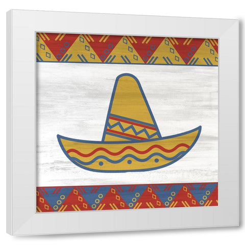 Fiesta 1 White Modern Wood Framed Art Print by Kimberly, Allen