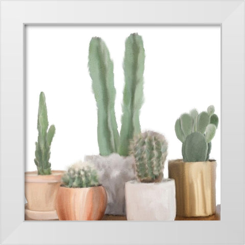 Standing Tall White Modern Wood Framed Art Print by Kimberly, Allen