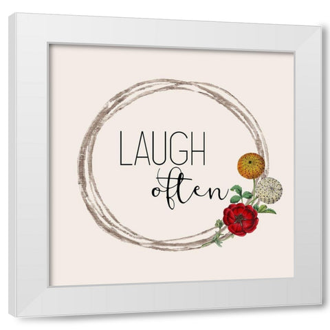 Live Well 4 White Modern Wood Framed Art Print by Kimberly, Allen