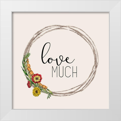 Live Well 5 White Modern Wood Framed Art Print by Kimberly, Allen