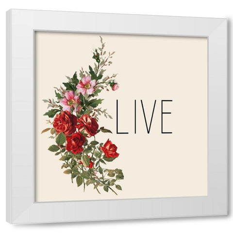 Live Laugh Love 3 White Modern Wood Framed Art Print by Kimberly, Allen