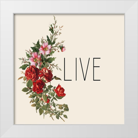Live Laugh Love 3 White Modern Wood Framed Art Print by Kimberly, Allen
